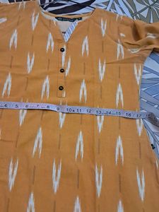 Yellow Ikat Print Kurta Set sale fix rate