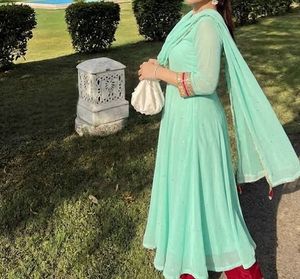 Elegant Teal Kurta Set with Dupatta