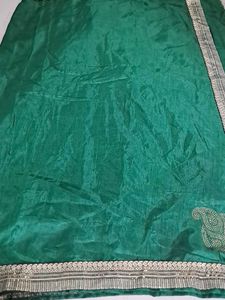Elegant Emerald Green Saree