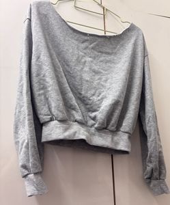 Savana Grey Off-The-Shoulder Pullover