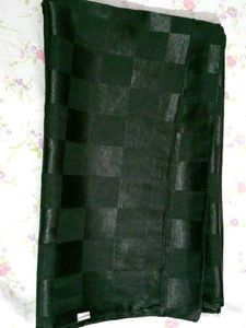Black Sheer Checkered Scarf