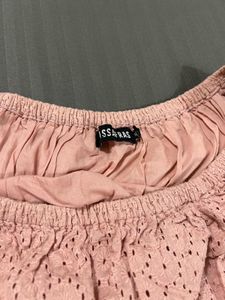 Chic Off-Shoulder Eyelet Top