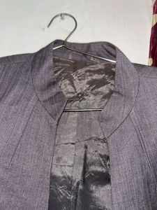 Grey Formal Crop Blazer (Size S)