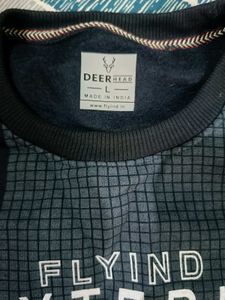 Men's Graphic Print wool Crewneck Sweatshirt