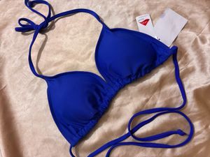 Bright Blue Halter Bikini Top