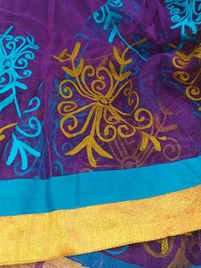 Purple Embroidered Anarkali Dress