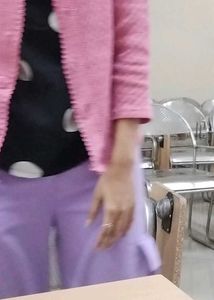 cardigan+tank top+cargo trouser