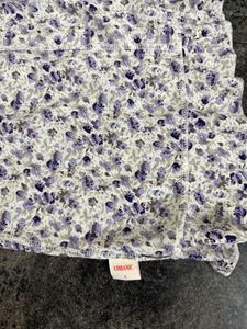 Floral Print Puff Sleeve Mini Dress(size-S)