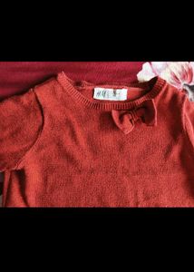 H&amp;M kids red knit little glittery top
