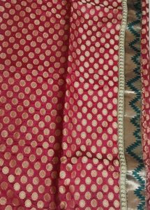 Beautiful Maroon &amp; Gold Dress Material