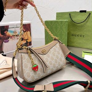 Gucci Strawberry Charm Shoulder Bag