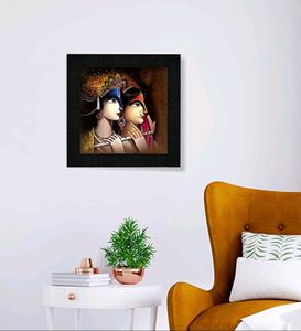 Radha Krishna Decor Wall Frame-Digital Paint