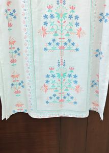 Elegant White Floral Kurta
