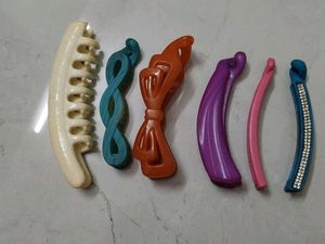 Retro Banana Hair Clips Set