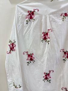 Embroidered White Shirt