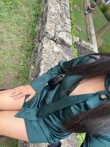 H&amp;M Scarf-Detail Satin Dress