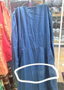 Denim Wrap Maxi Dress