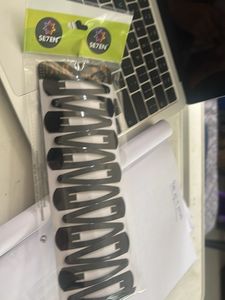 Black Snap Hair Clips - Pack of 10