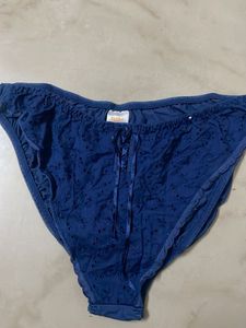 Blue Lace Trim Briefs