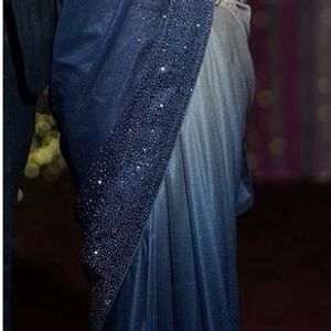Elegant Blue Ombre Saree