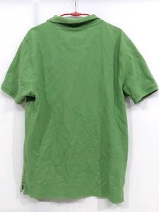 Green Polo Shirt with Lion Emblem