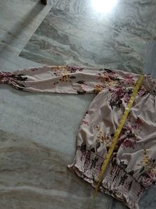 Floral Print Smocked Blouse