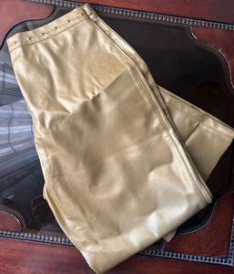 vintage Y2K gold leather pants