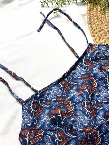 Boho Floral Print Crop Top