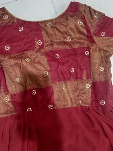 Elegant Maroon Ethnic Gown