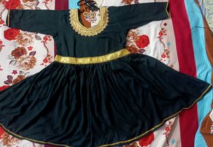Anarkali Kurti And Dhoti Shalwar Set😳