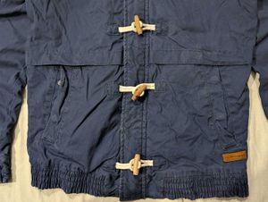 Men's Blue Duffle Hooded Jacket