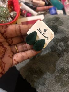 Regal Art Green Drop Earrings