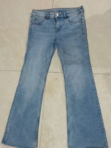 H&amp;M Light Wash Low Waist Bootcut Jeans
