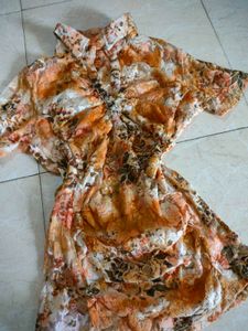 bella hadid Sheer Floral Print Button-Up cowgirl S