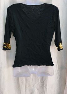 181212. Sequin Embellished Party Top