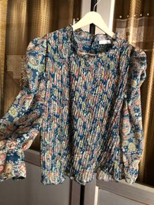 Boho Paisley Print Ruffle Top🎗️☁️