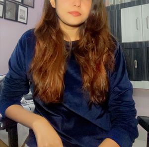 Navy Blue Velvet top