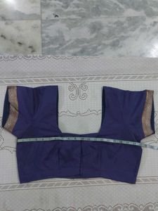 Elegant Navy Blue Silk Blouse