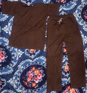 Facebook Logo Brown Co-ord Set