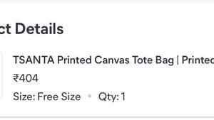 TSANTA Printed Canvas Tote Bag
