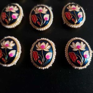 Floral Enamel lotus beads