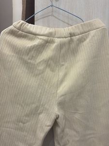 winter long cream trousers