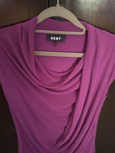 DKNY Drape Neck Top