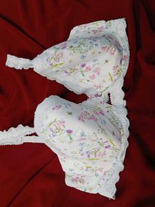 🇳🇿💫🎀Floral Print Lace Trim Bra