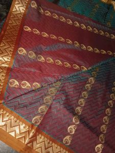 Elegant Red &amp; Teal Saree