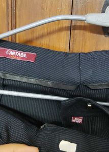 Cantabil Classic Women's Dark Blue Trousers