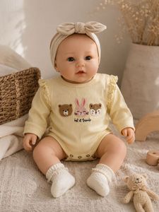 Cute Baby Girl's Yellow Bodysuit