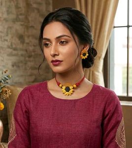 Sunflower Necklace &amp; Earrings Set