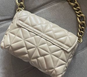Classy Beige Quilted Shoulder Bag.