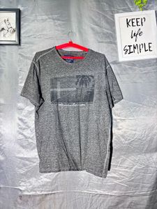 Grey Graphic Print T-Shirt